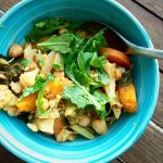 Moroccan-inspired chickpeas with chard. Vegan, earthy, wonderfully spiced