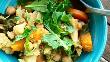 Moroccan-inspired chickpeas with chard. Vegan, earthy, wonderfully spiced