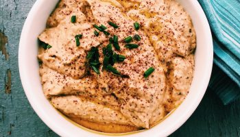 Baba Ghanouj or Moutabel is a creamy, smoky eggplant spread.