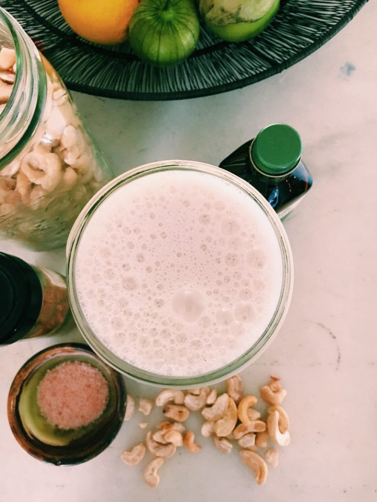 The best and only nut (cashew) milk recipe you will ever need. The whole process takes about 1 minute.