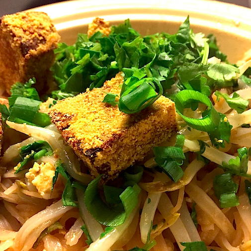 Crispy Baked tofu is a great addition to a Pad Thai or a noodle bowl or even a green salad