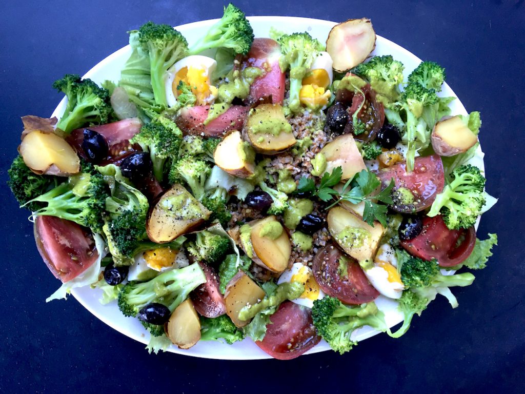 Salad Niçoise with Farro, nutritionally power-packed salad