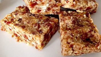 Salted caramel raw cashew bars are great for dessert or post-workout treat