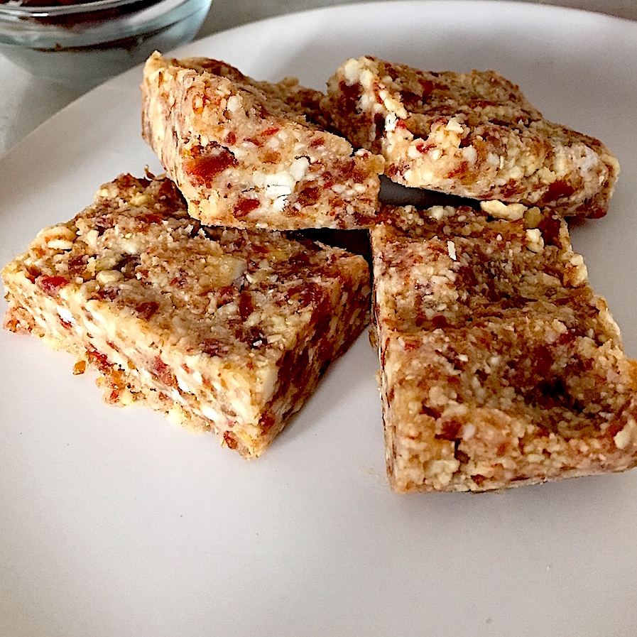Salted caramel raw cashew bars are great for dessert or post-workout treat