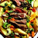 Steak Salad with grass-fed beef and plenty of vegetables