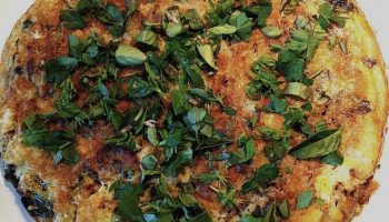 Egg dishes including this fresh herb and mushroom omelet are fortifying