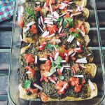 Scott's Chicken Enchilada with a fresh, homemade green hatch chile sauce