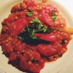 Fresh tomato red lentil soup is the best. It's bright – from the citrus – fresh-tasting and nourishing.