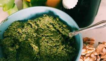 Pesto: most delicious food. Especially this healthy vegan basil pesto.
