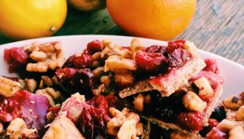 Bake cranberry walnut bars when the cranberries are fresh