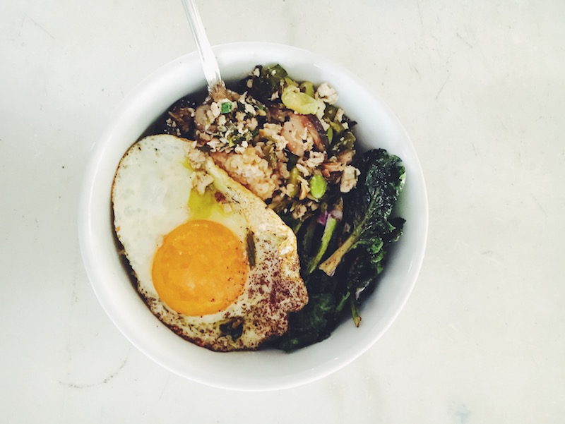 Savory oats with garlicky kale nourishing meal in less than 15 minutes