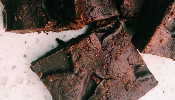 Delicious dark chocolate brownie with sweet potato