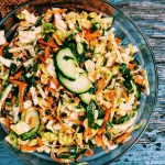 Cabbage Peanut Slaw, light, fresh, and really flavorful