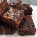 Black Bean Flourless Dark Chocolate Brownies with Walnuts