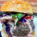 Chimi Burger is juicy, big, and messy like all the best burgers.