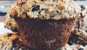 Got apples? Make these apple bran muffins. Sweetened with a little coconut palm sugar, raw honey, and fresh apples.