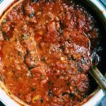 Tomato Meat Sauce with Grass-fed beef and fresh herbs