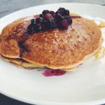 Heirloom Wheat Kefir Pancakes with Berries